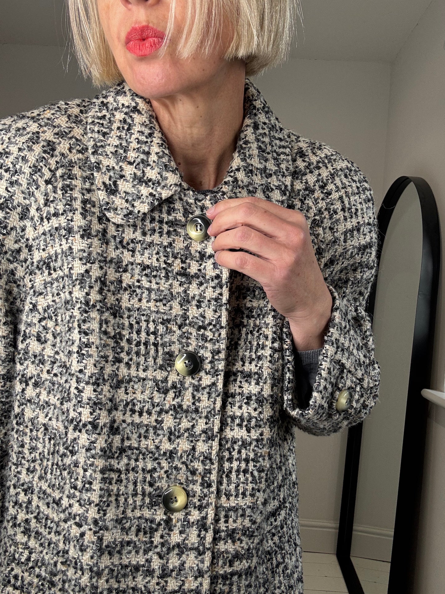 VINTAGE tweed sb coat