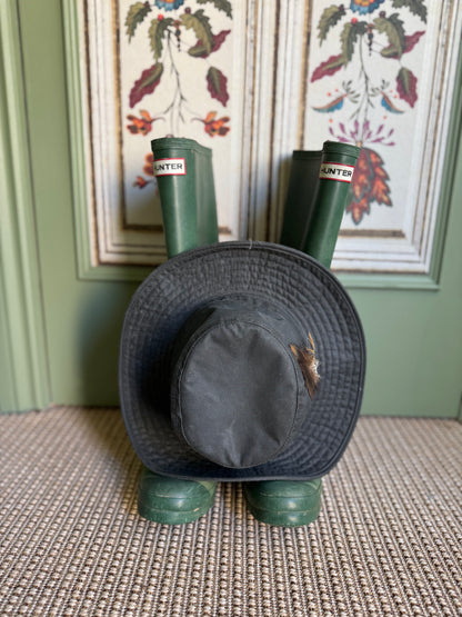Wax wide brim hat