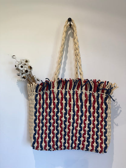 Fringe basket bag