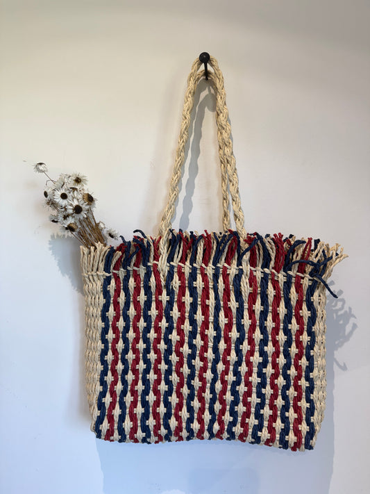 Fringe basket bag