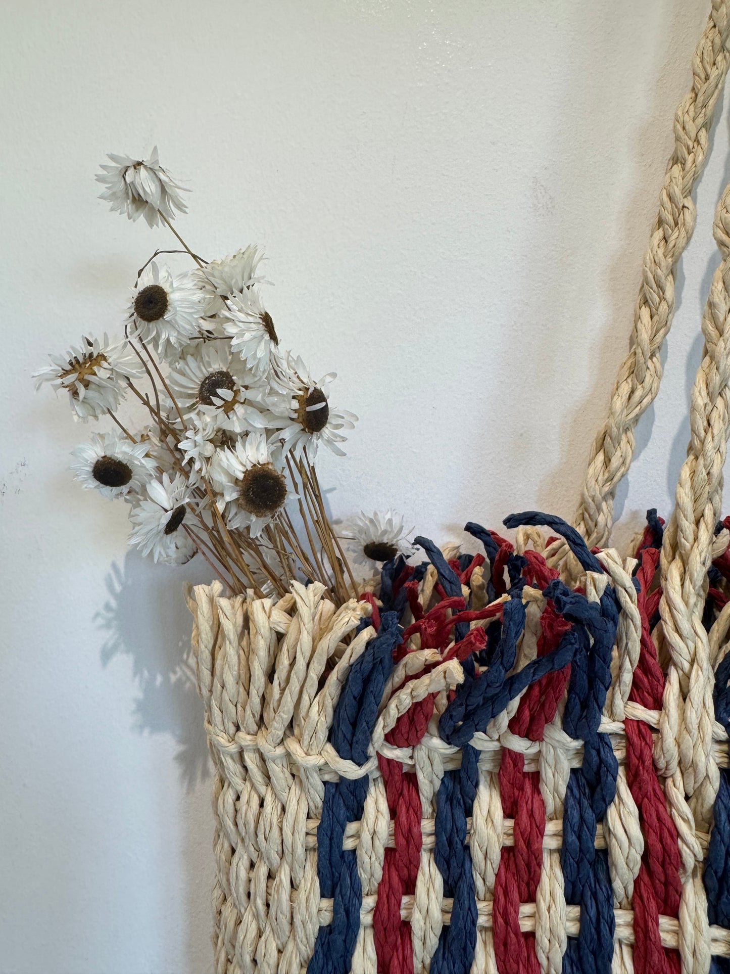 Fringe basket bag