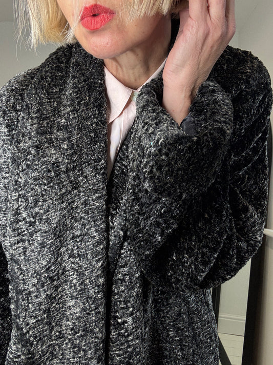 NICOLE FARHI shawl collar coat