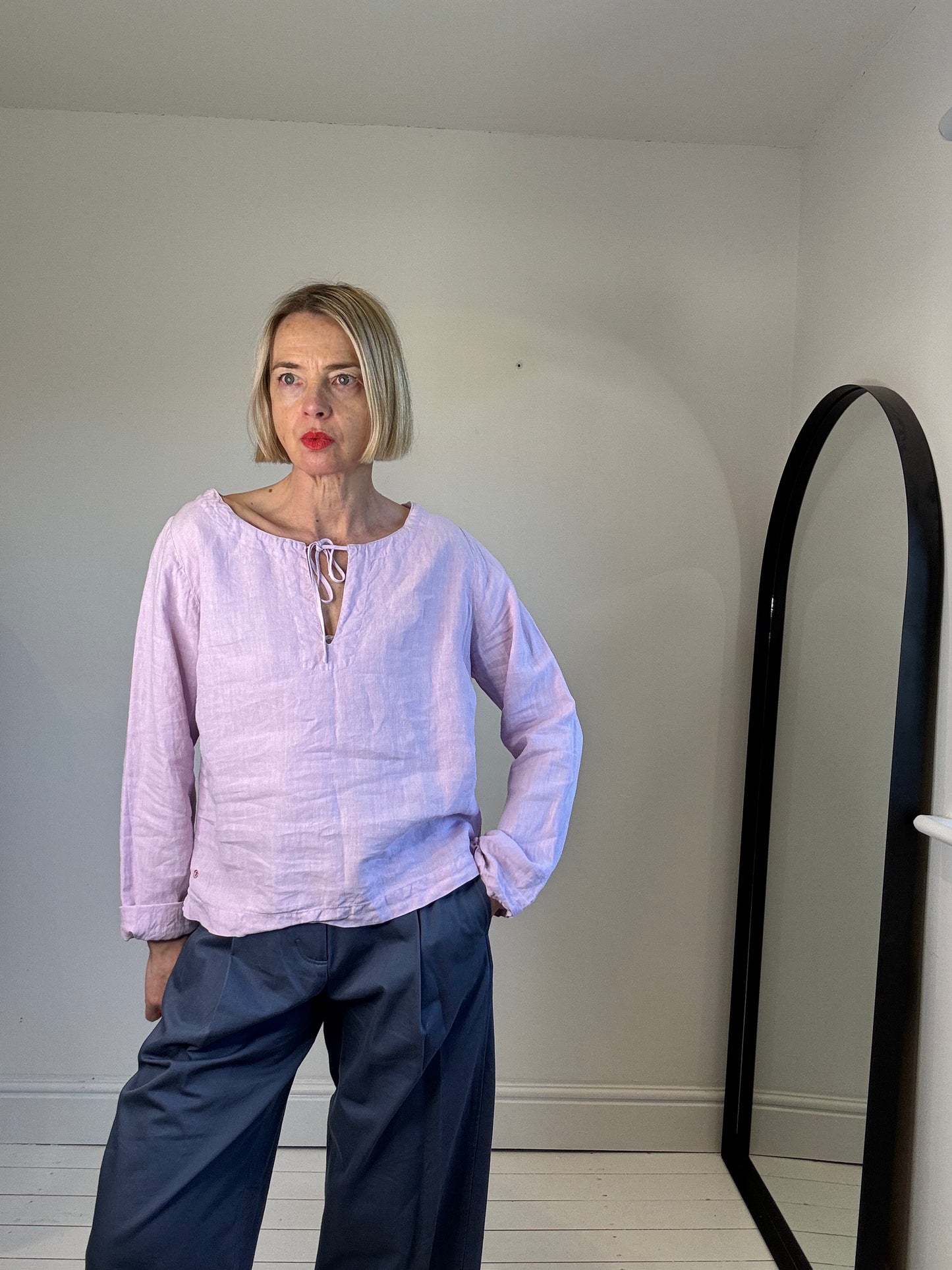 Linen smock top