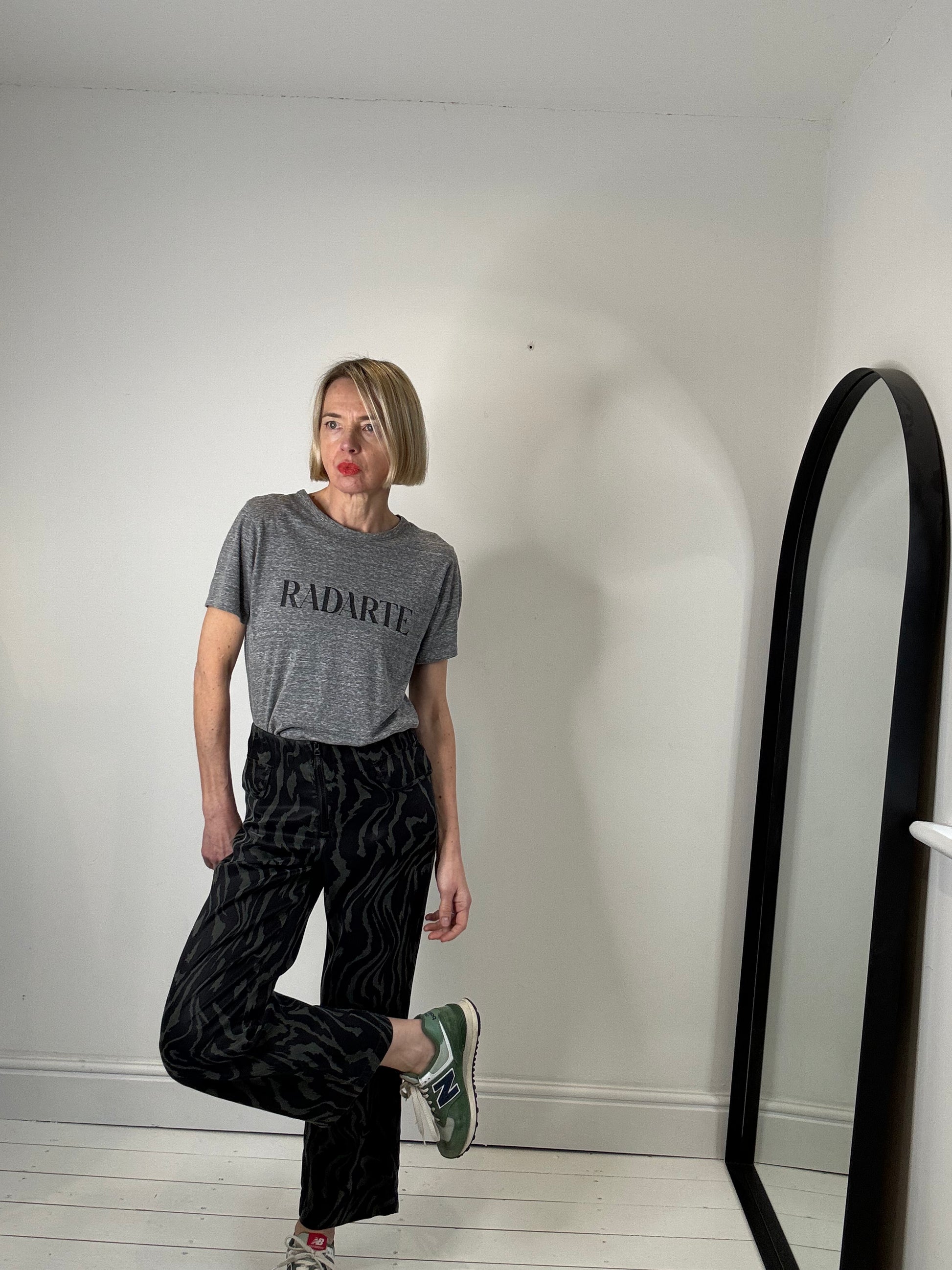 Bimba y Lola liquid tiger print trousers cropped wide leg women's pull on pants preloved designer Italian fashion