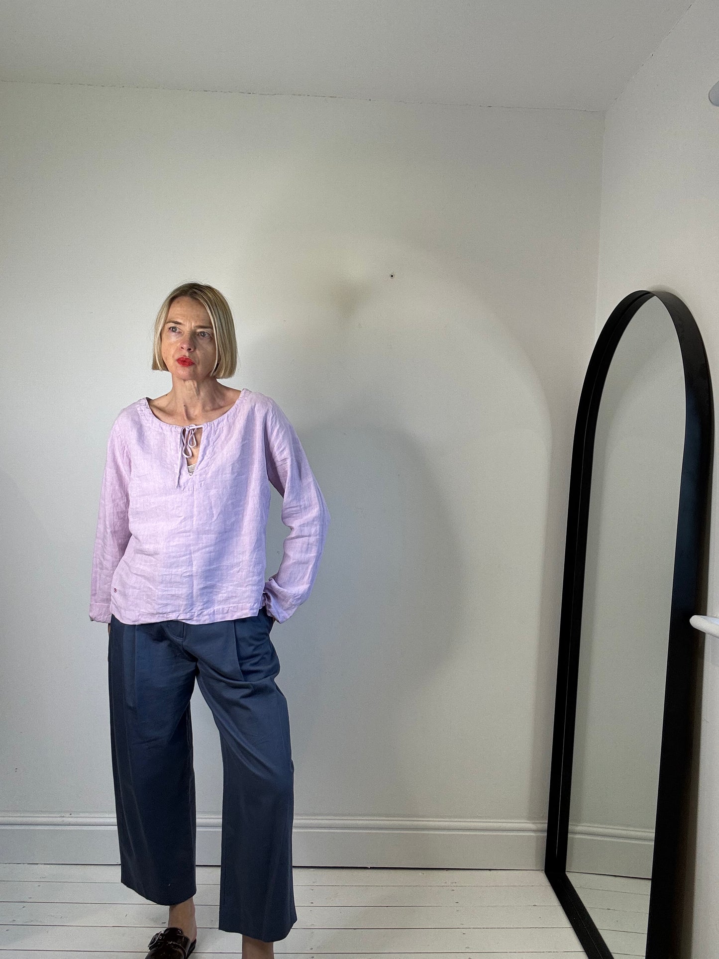 Linen smock top