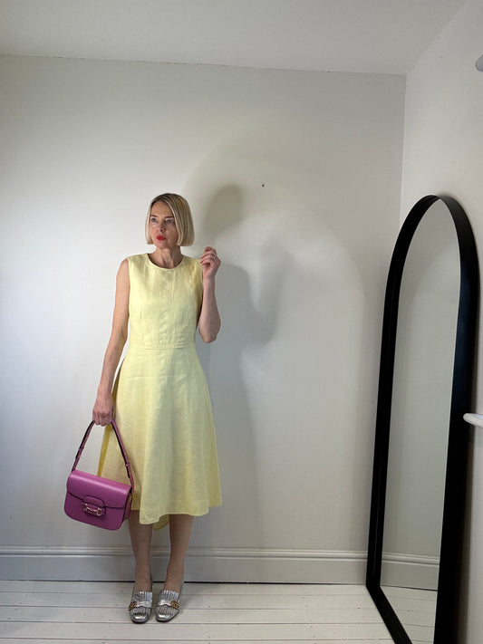 Linen bow dress