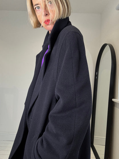 VINTAGE navy wool coat
