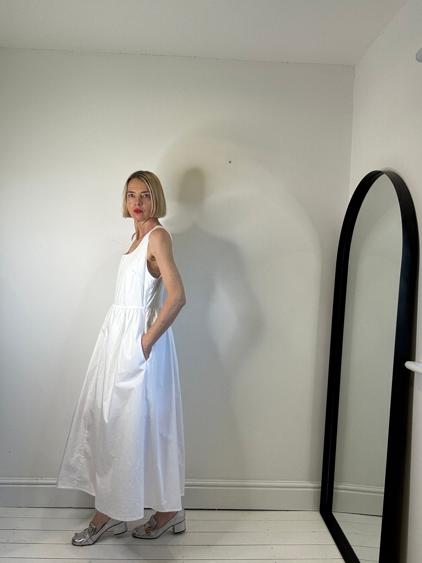 Cotton midi dress