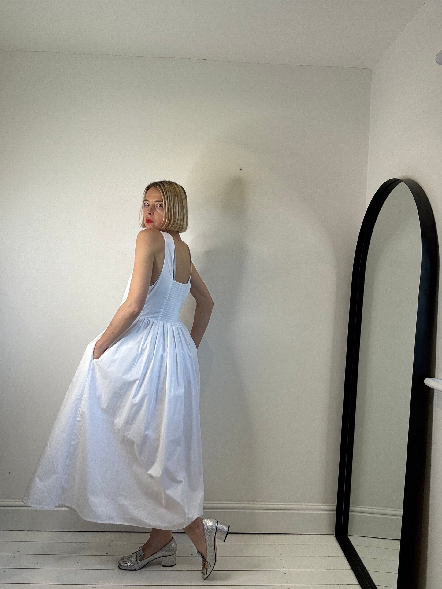 Cotton midi dress