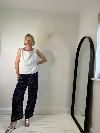 VINTAGE Platinum linen top