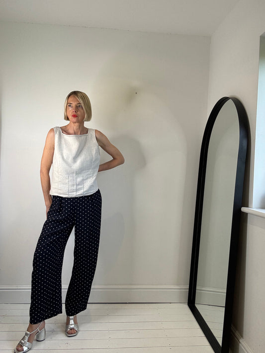 VINTAGE Platinum linen top