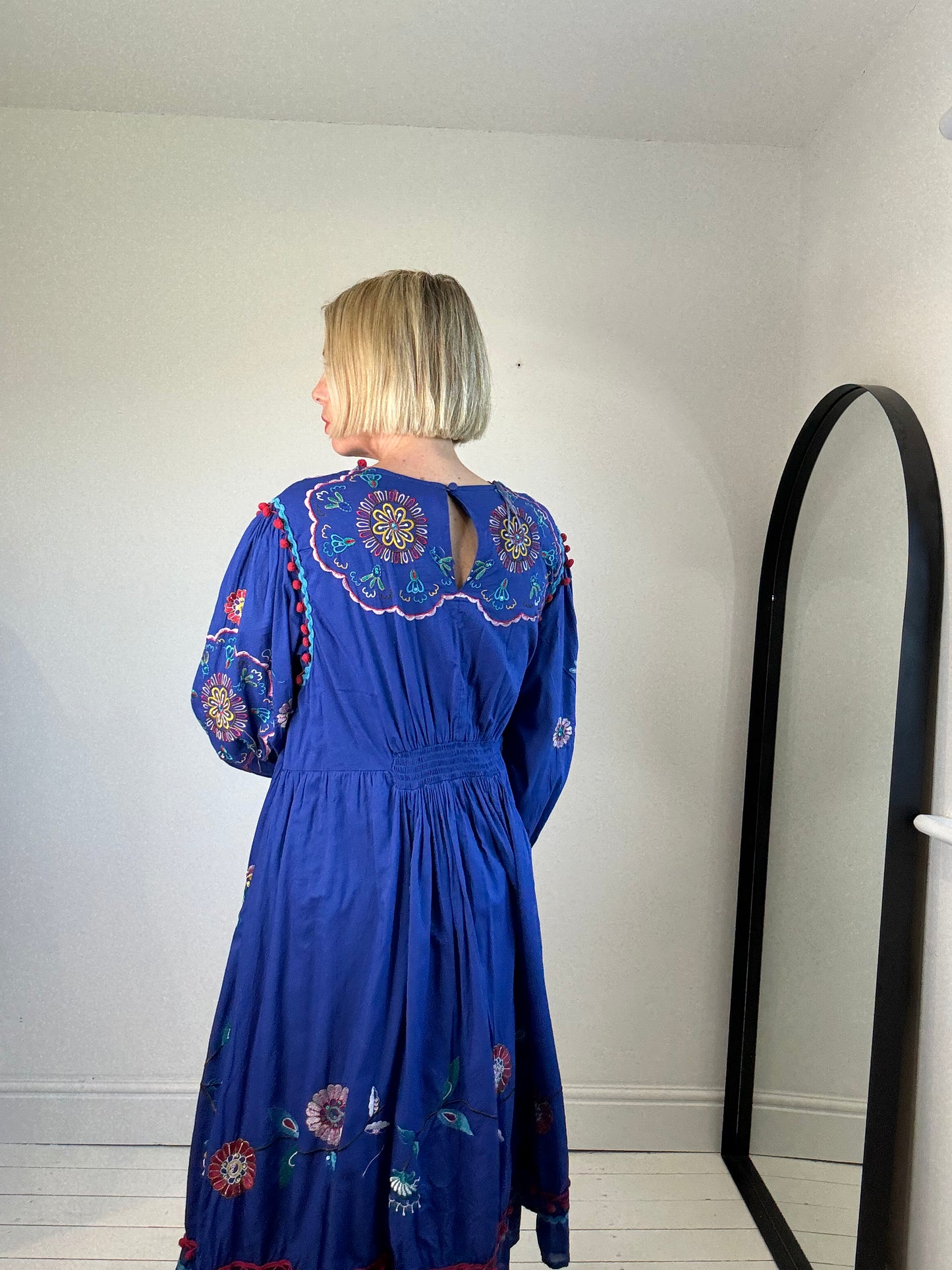 Embroidered Humming bird dress