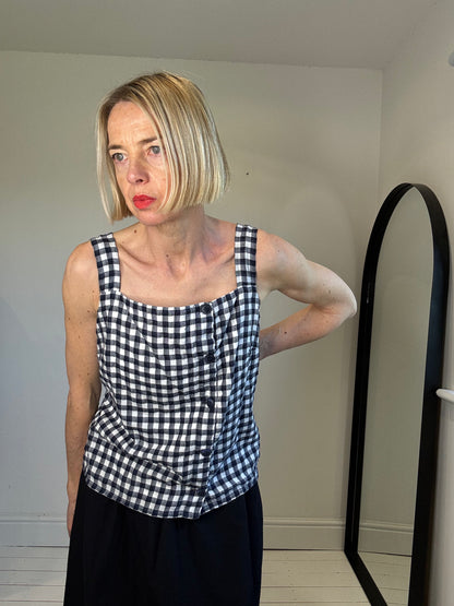 Gingham sun top