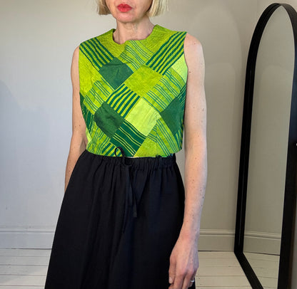Hand dyed shell top