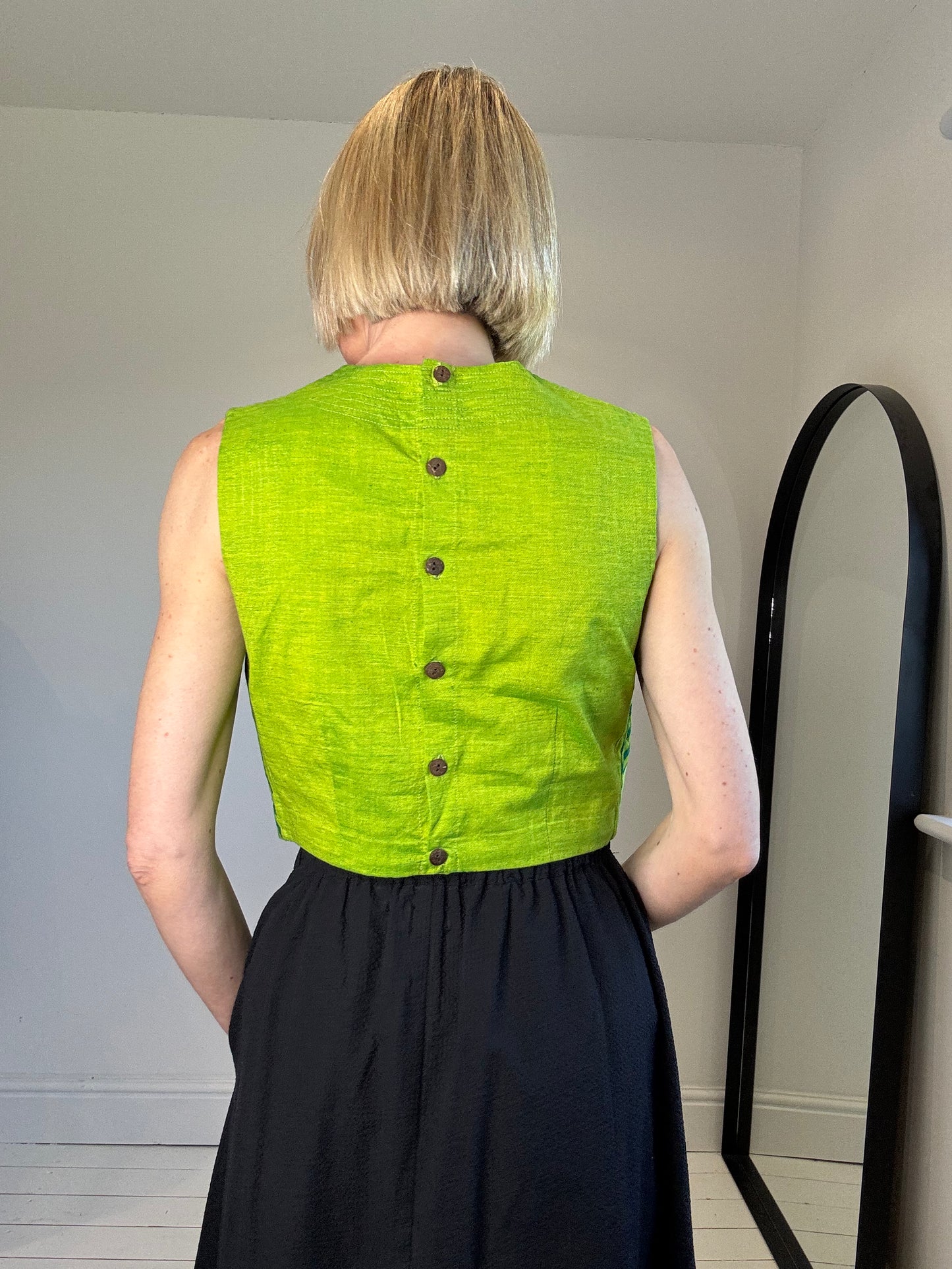 Hand dyed shell top