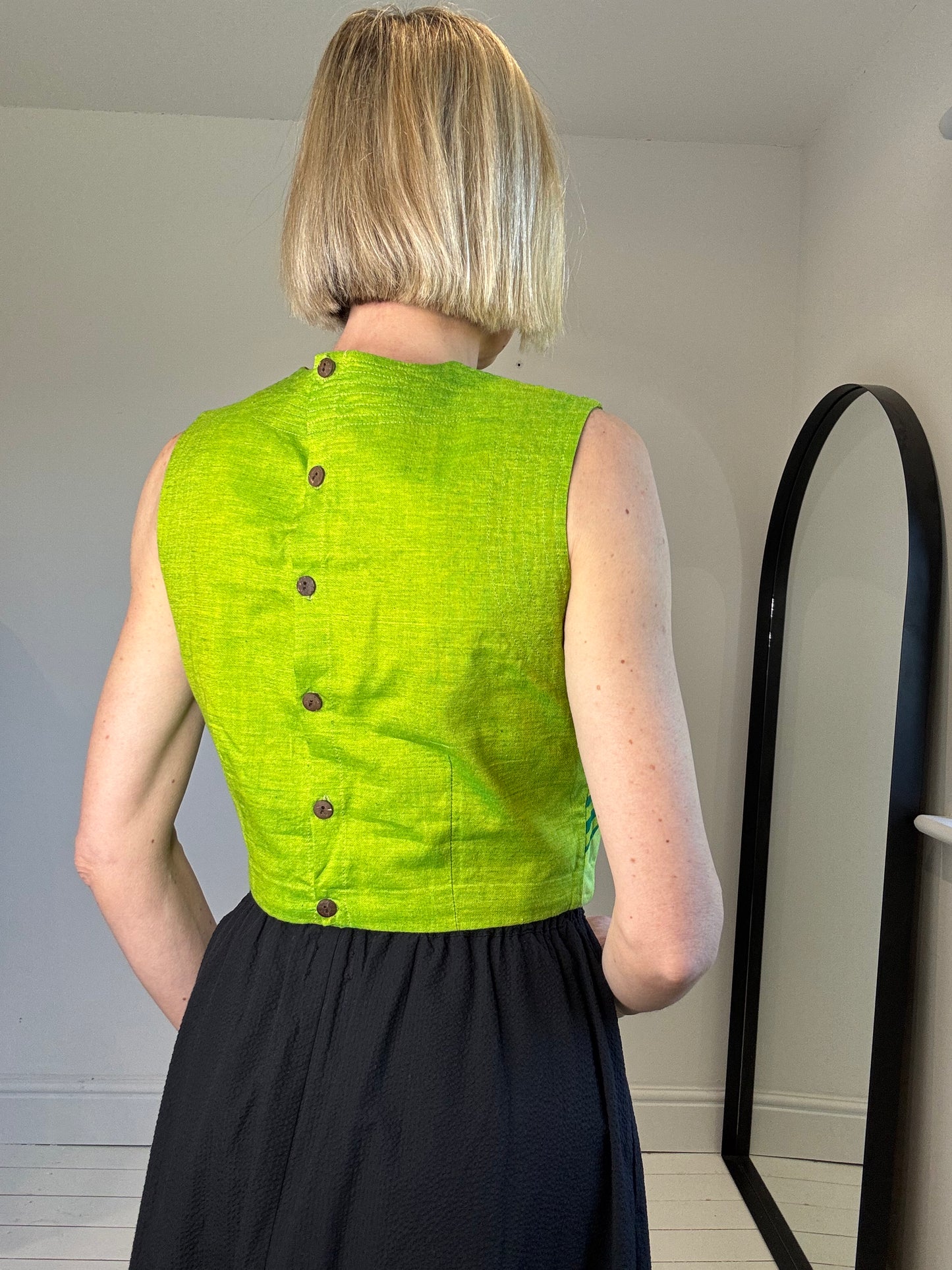 Hand dyed shell top