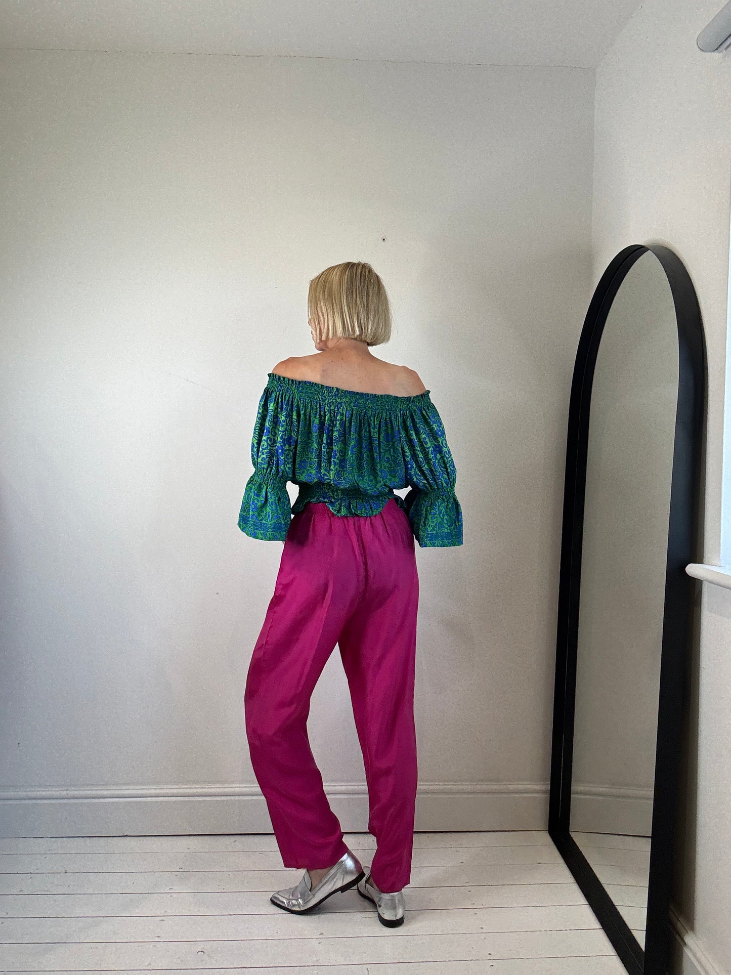 VINTAGE parachute silk trousers