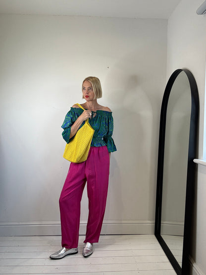 VINTAGE parachute silk trousers