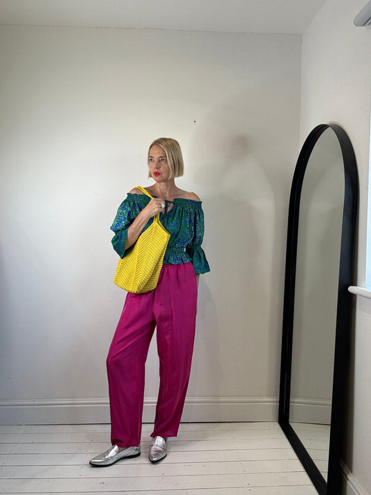 VINTAGE parachute silk trousers