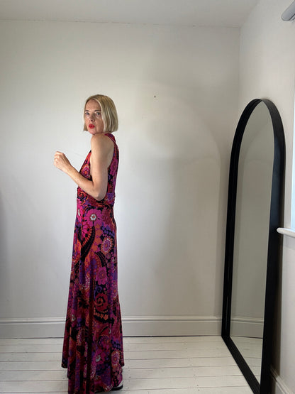 Halterneck slinky dress
