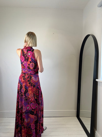 Halterneck slinky dress