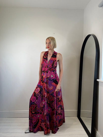 Halterneck slinky dress
