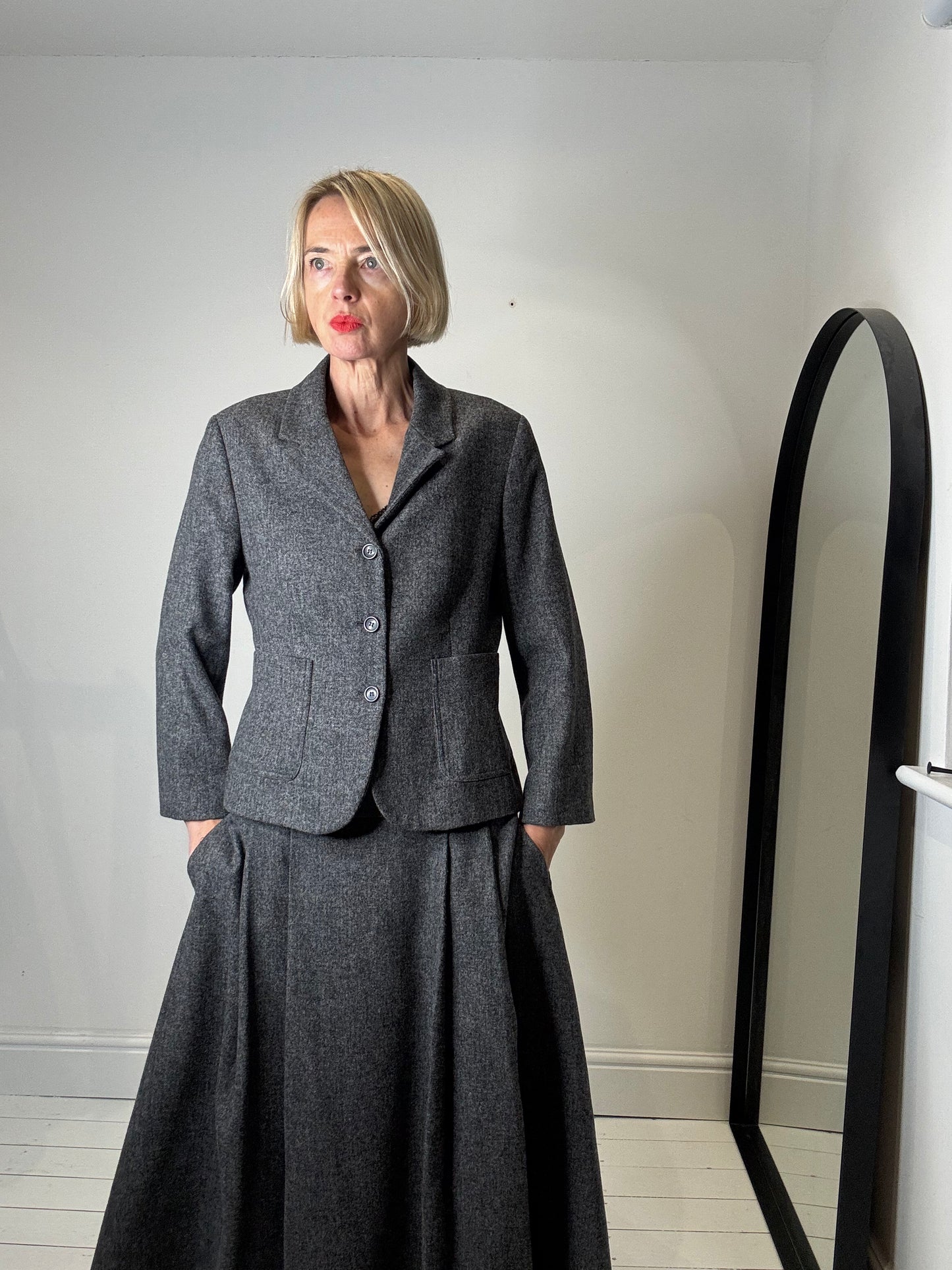 Blazer and skirt suit