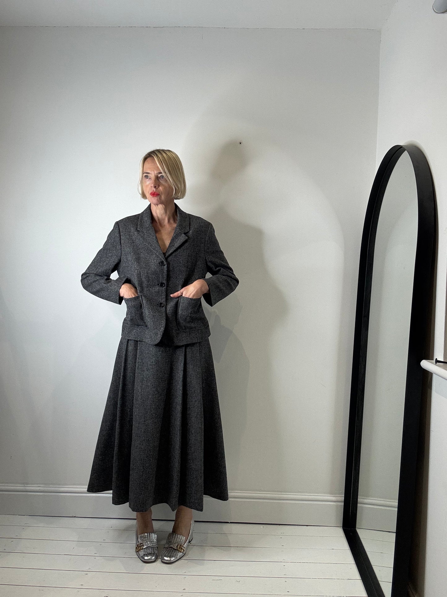Blazer and skirt suit