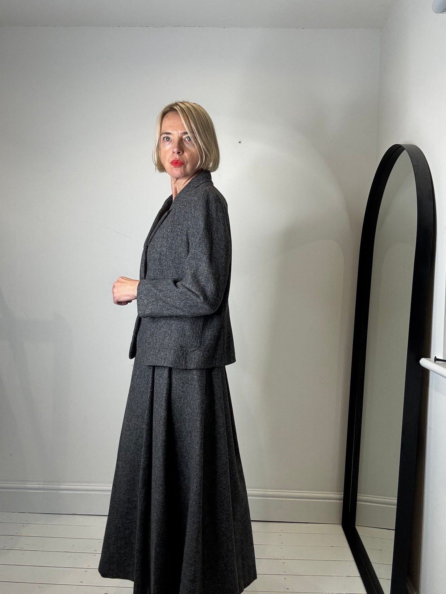Blazer and skirt suit