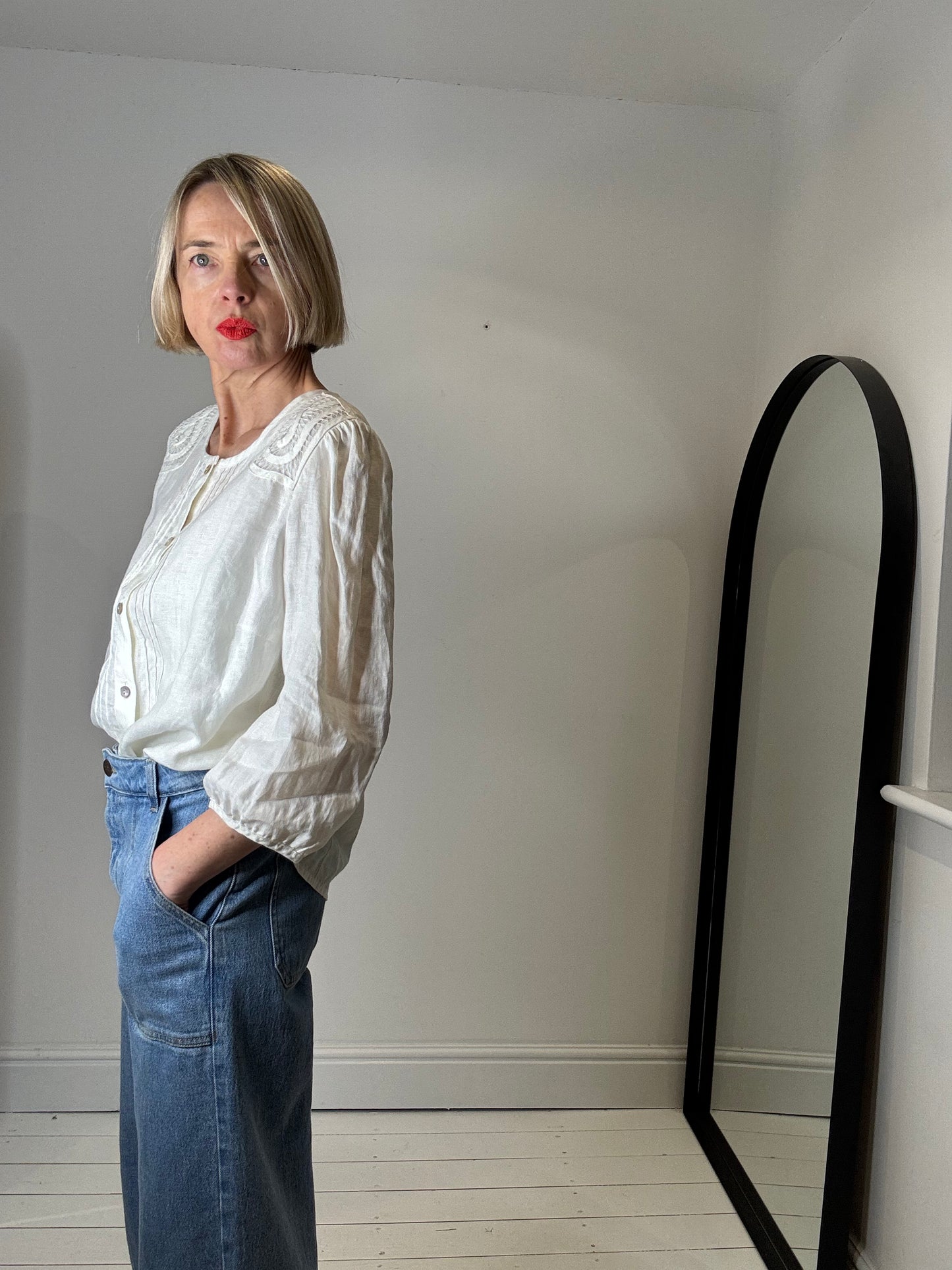 VINTAGE linen blouse