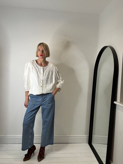 VINTAGE linen blouse