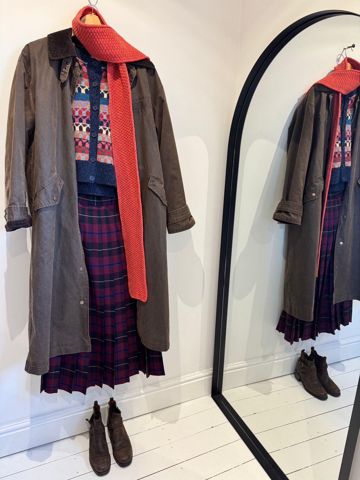 Long waxed jacket