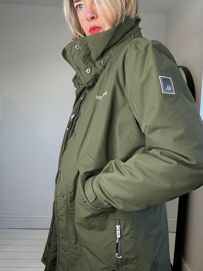 Didriksons waterproof jacket coat outdoor clothing women's khaki jacket