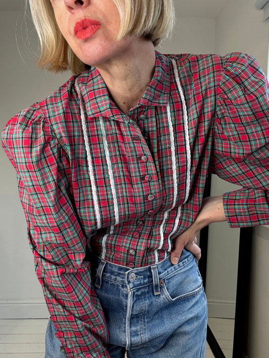VINTAGE puff sleeve blouse