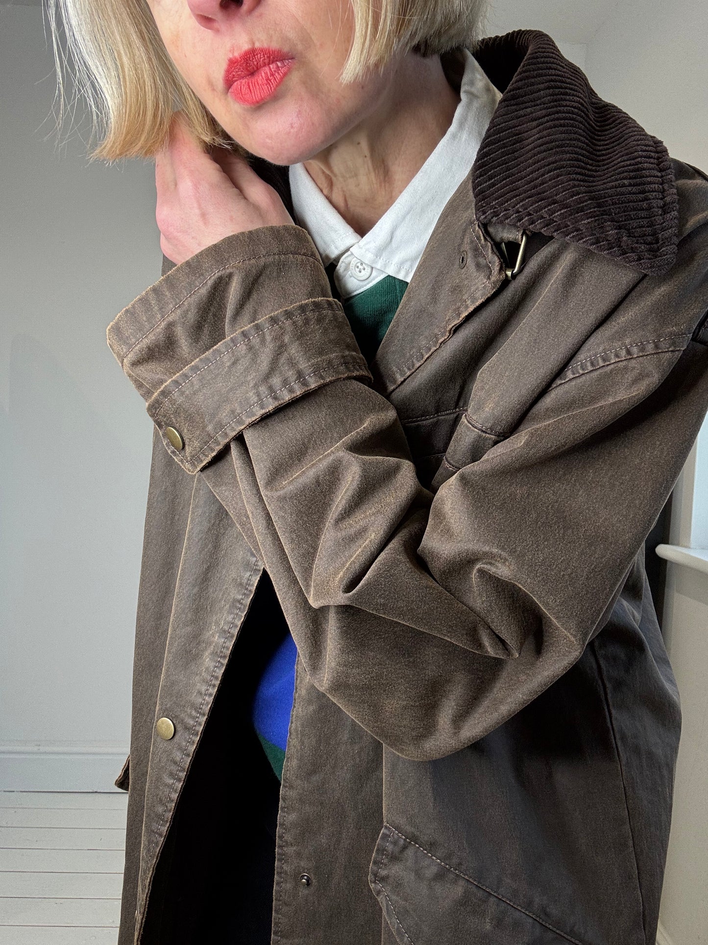 Long waxed jacket