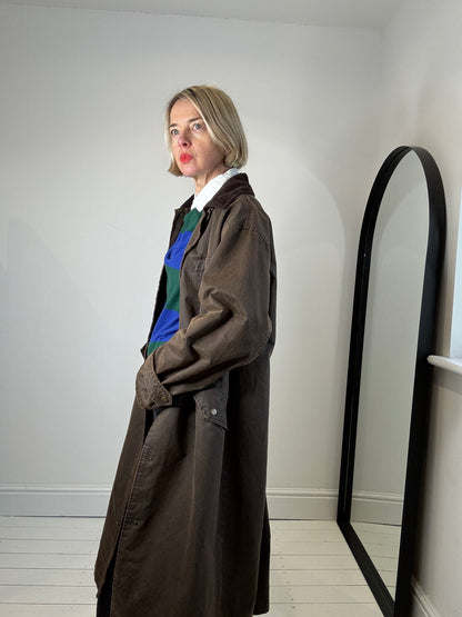 Long waxed jacket