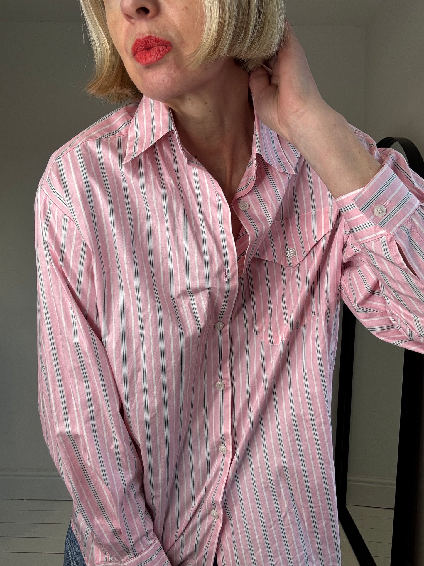 VINTAGE cotton stripe shirt