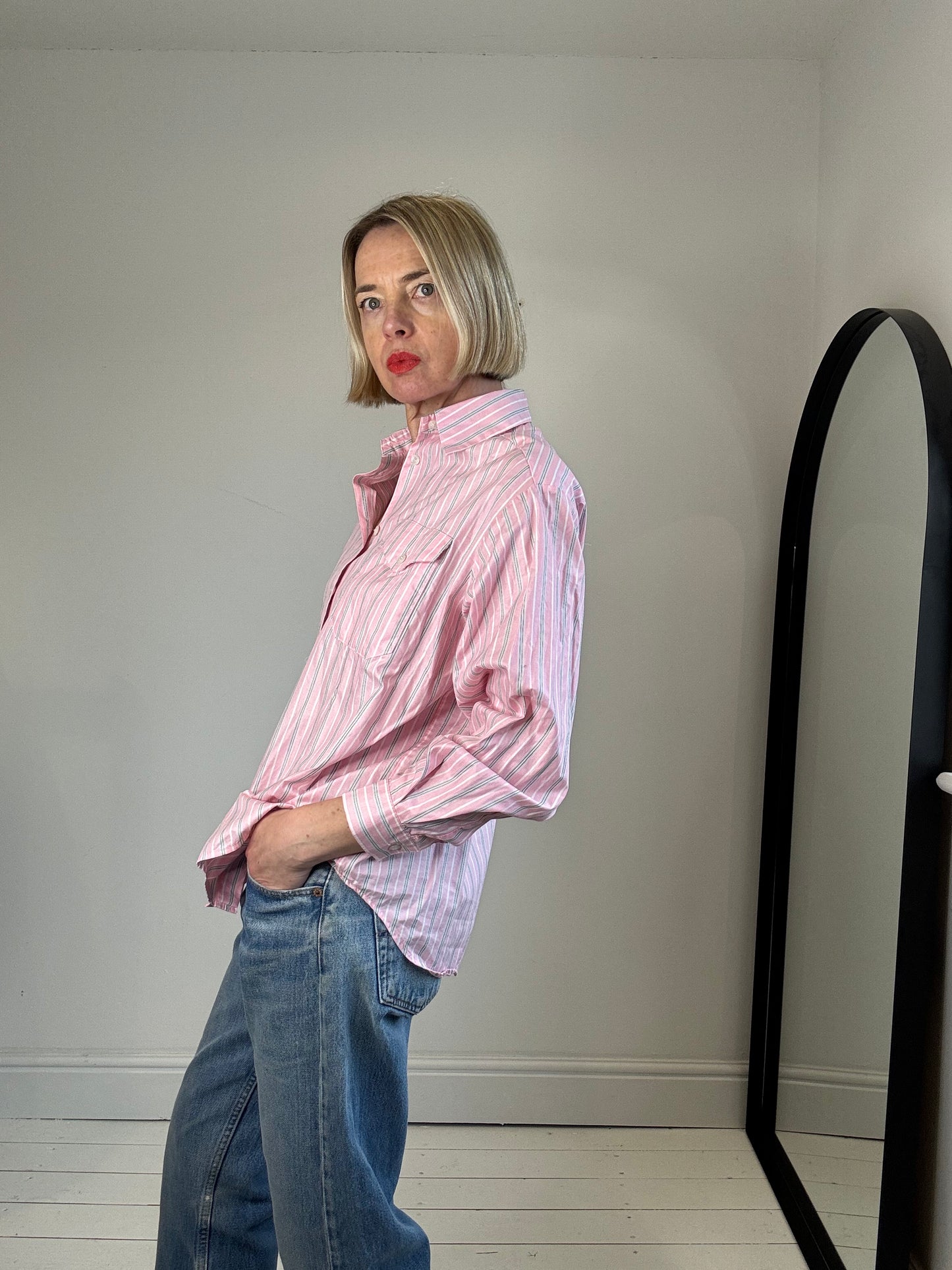 VINTAGE cotton stripe shirt