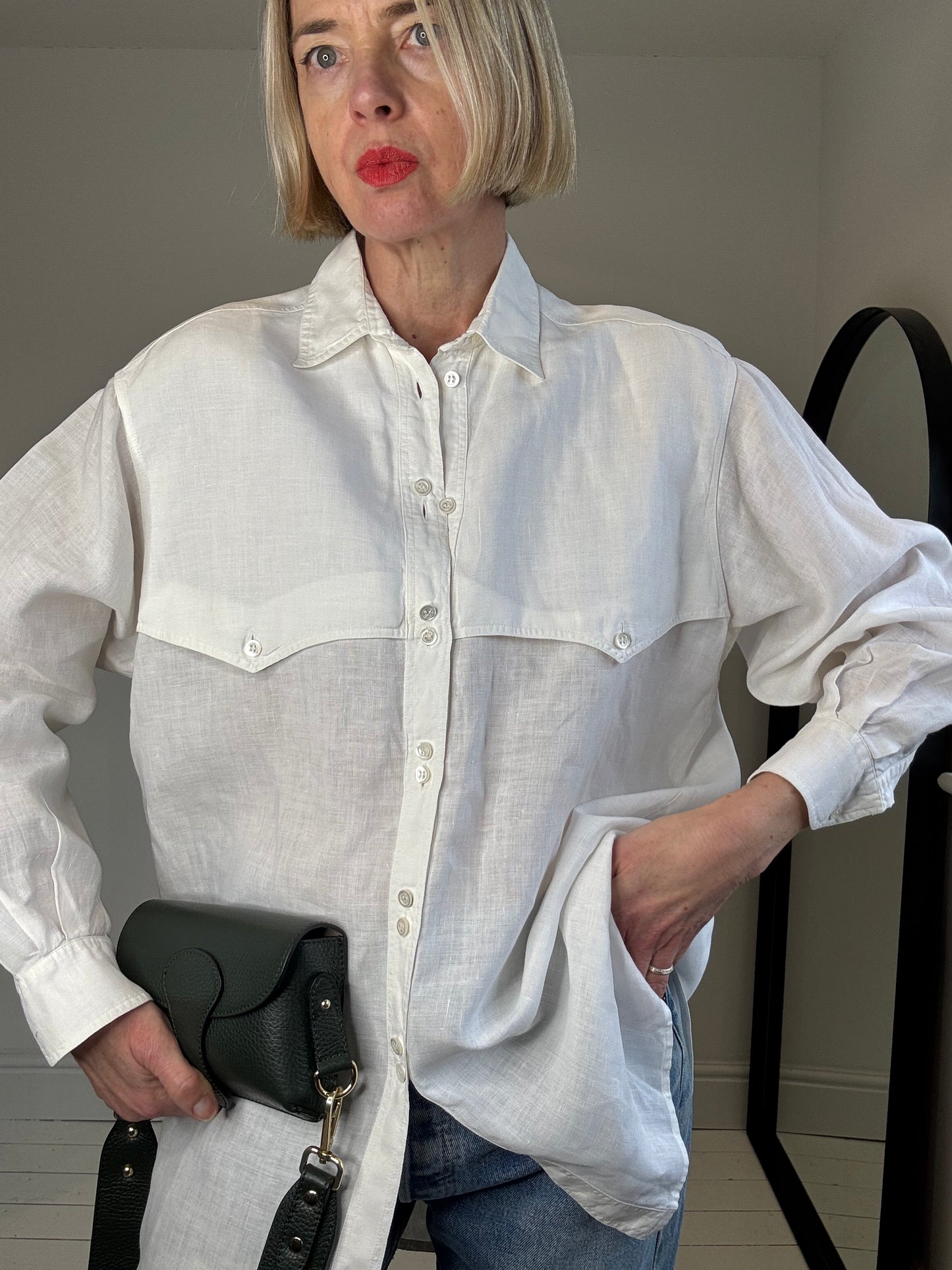 VINTAGE Jaeger linen shirt