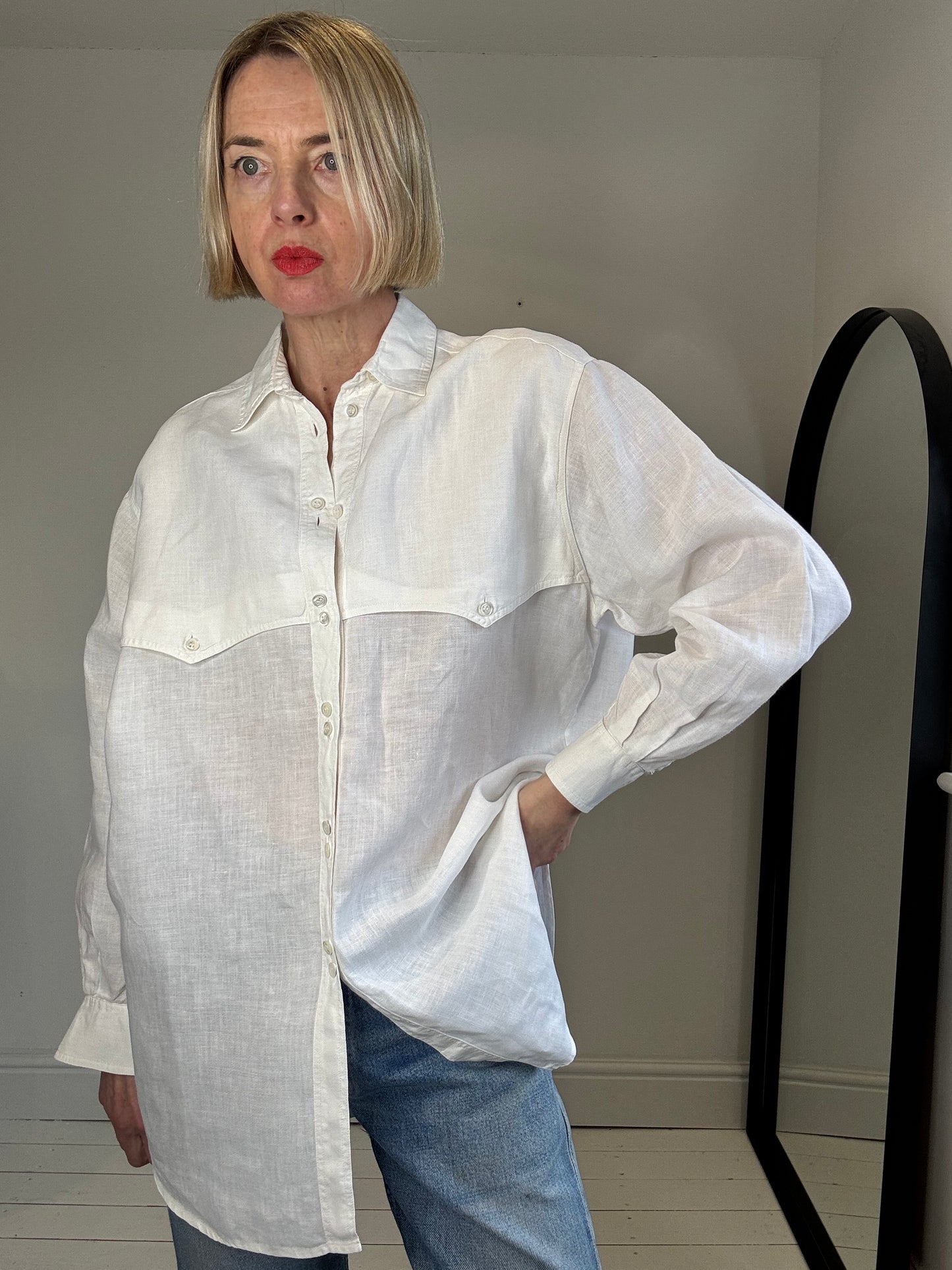 VINTAGE Jaeger linen shirt