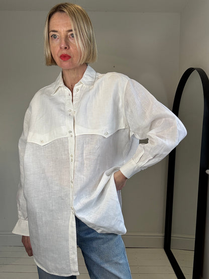 VINTAGE Jaeger linen shirt
