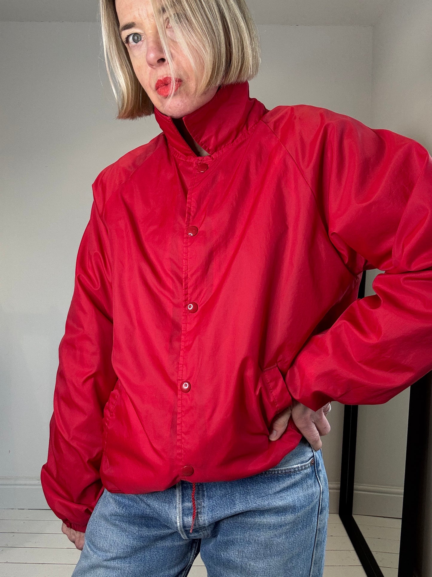 VINTAGE popper windbreaker