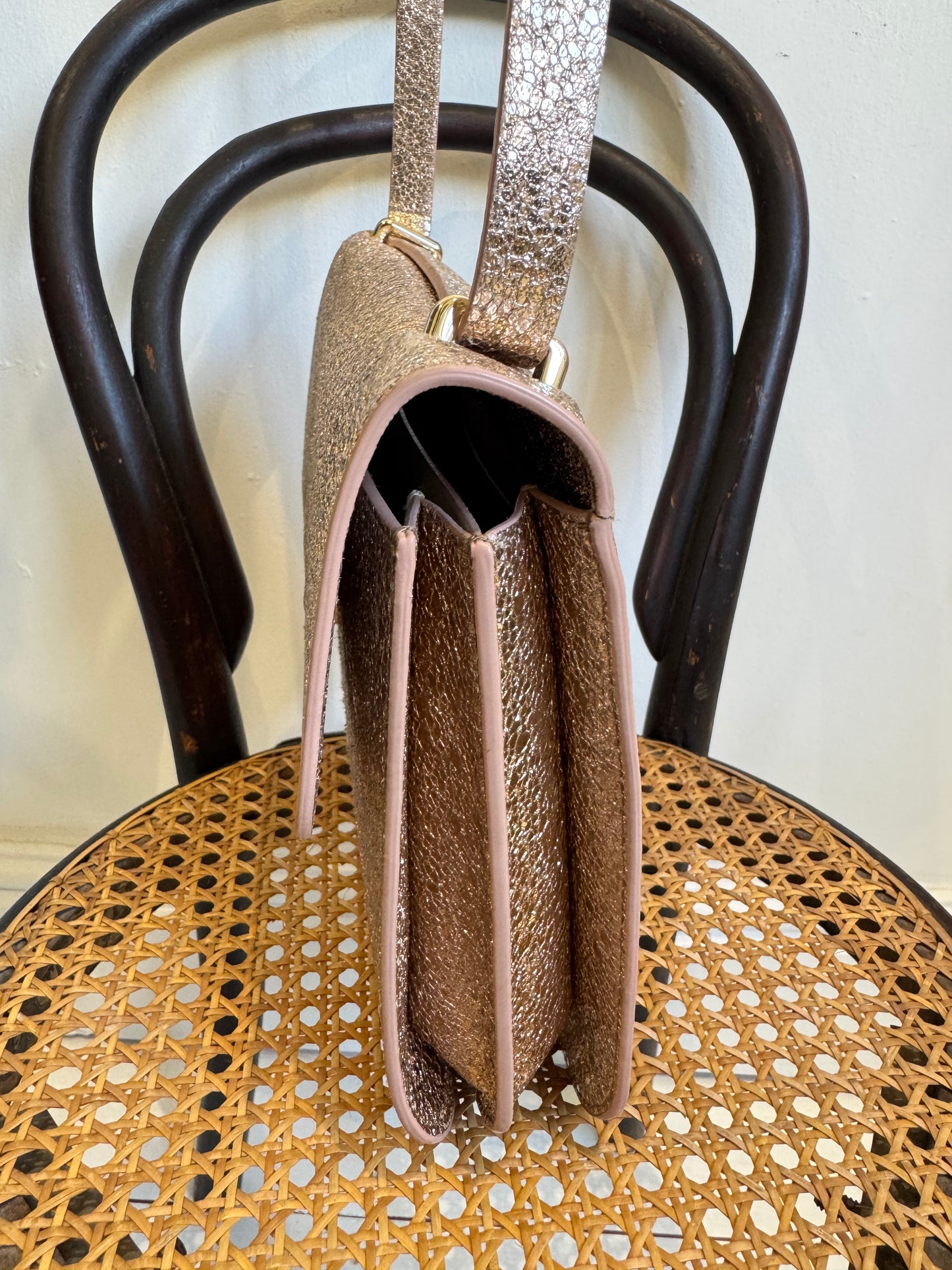 MARC CAIN champagne metallic bag