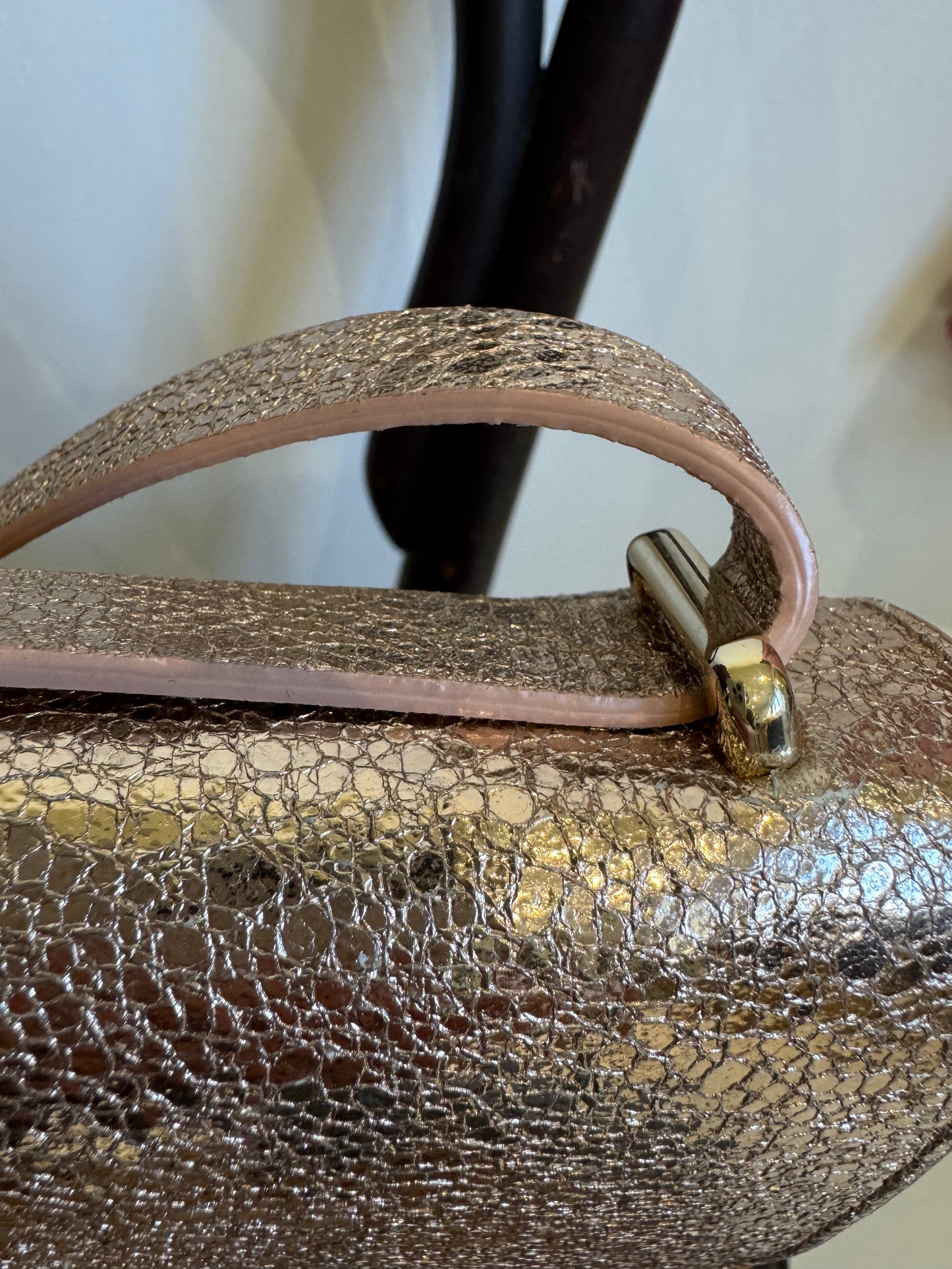 MARC CAIN champagne metallic bag