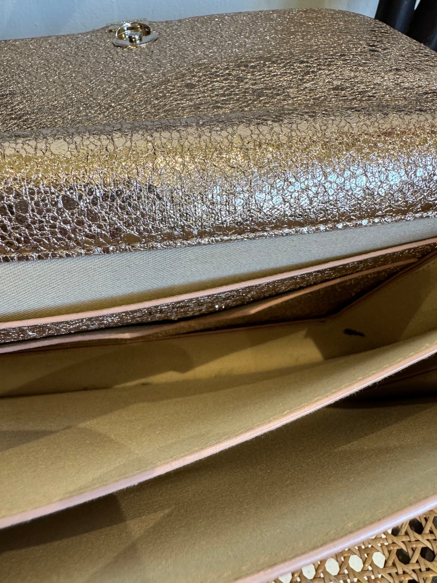 MARC CAIN champagne metallic bag