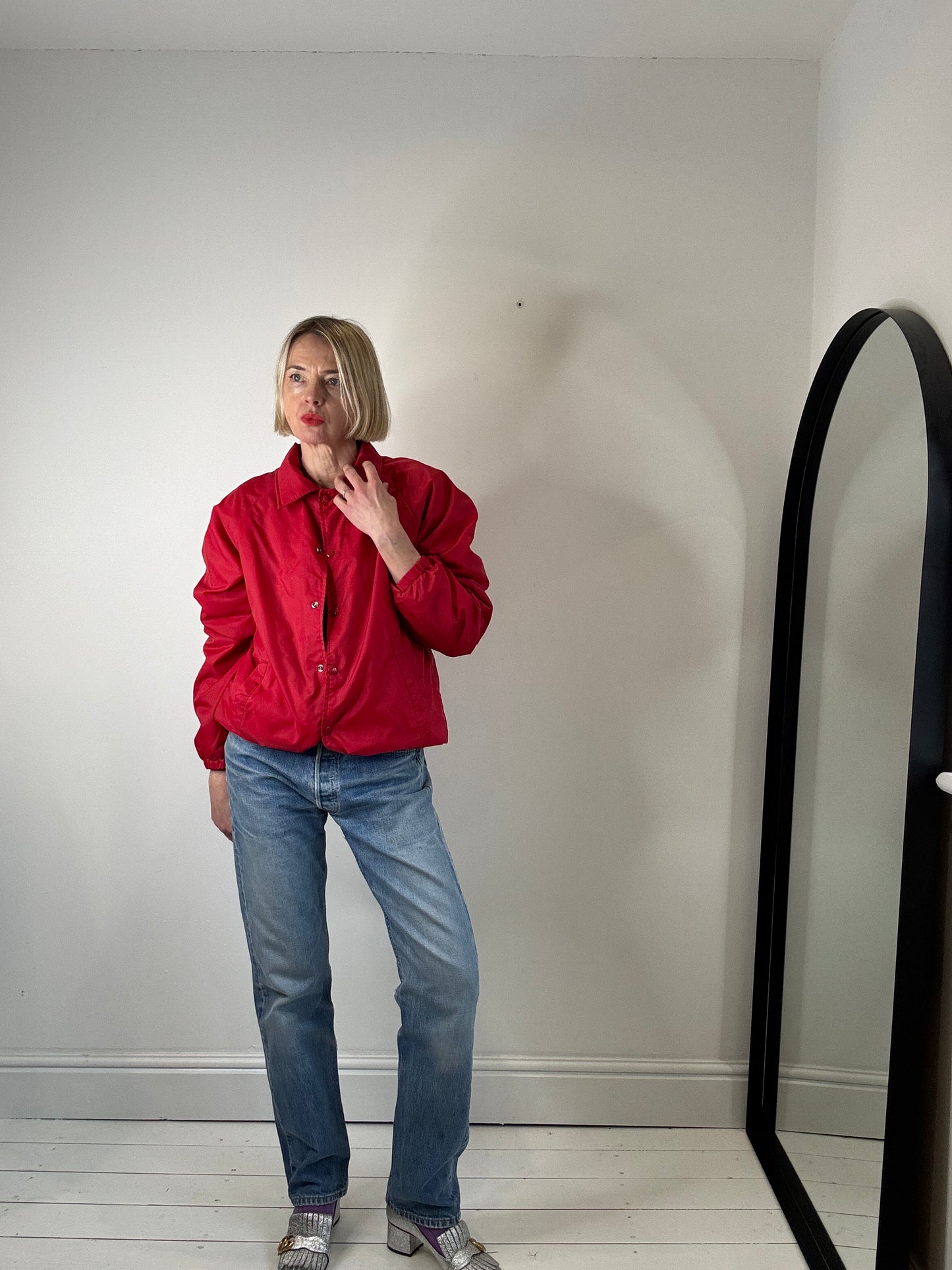 VINTAGE popper windbreaker