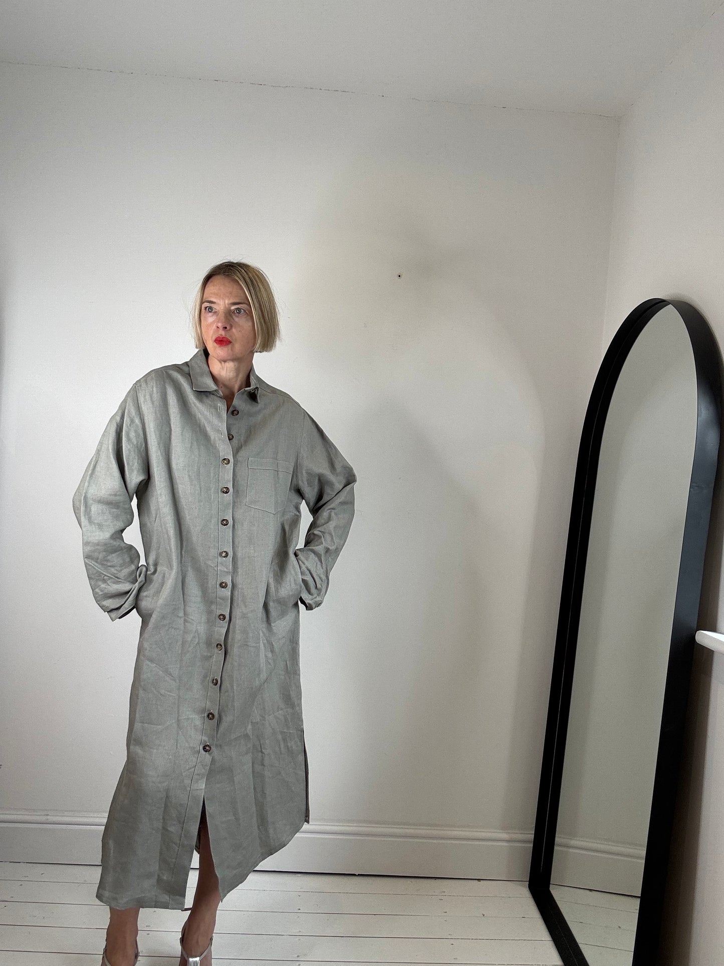 BLUE BARN LIFE Irish linen shirt dress