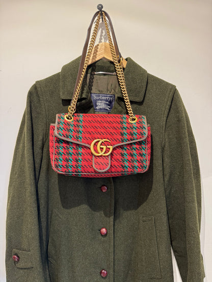 Gucci Marmont tartan flap shoulder and cross body bag