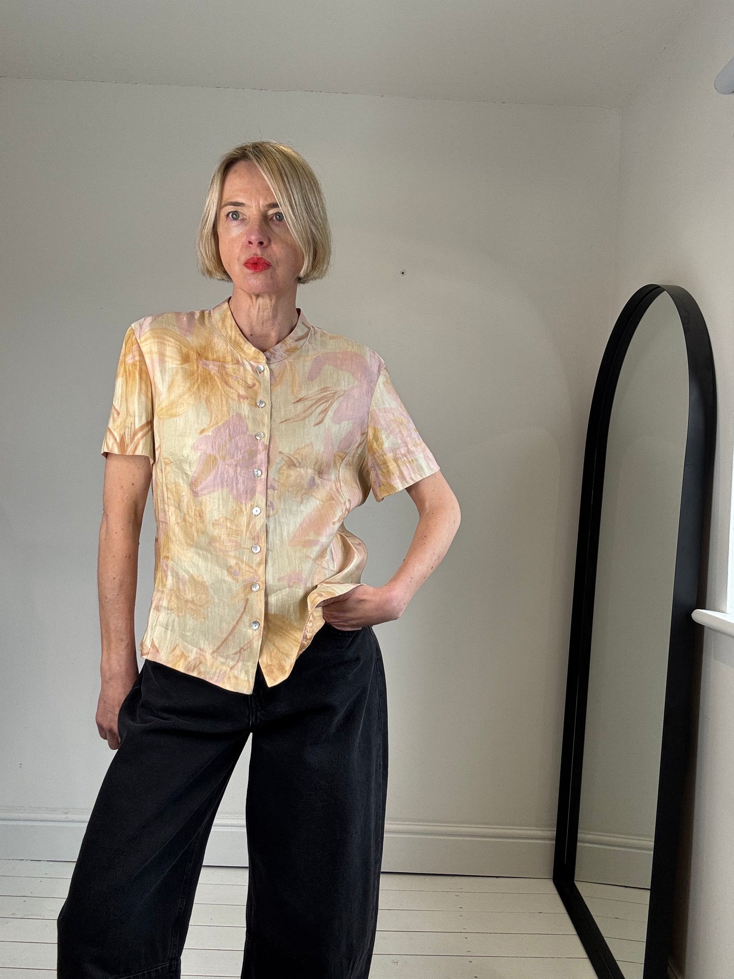 VINTAGE JAEGER nehru blouse