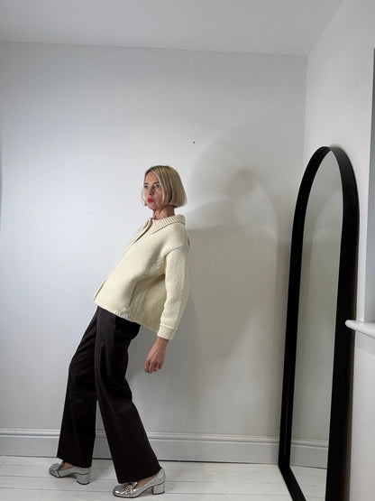 L’ENVERS 100% Spanish Merino wool cardigan